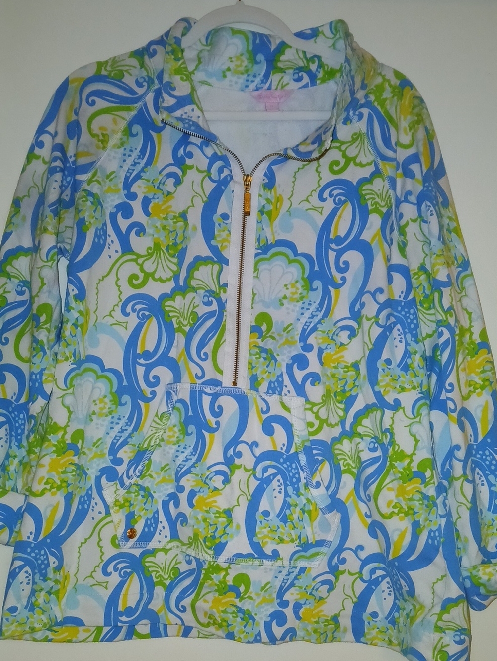 Lilly Pulitzer Blue, Green & Yellow Half-Zip
